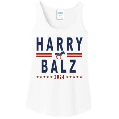 Funny Harris Walz 24 Harry Balz 2024 Meme Democratics Vote Ladies Essential Tank