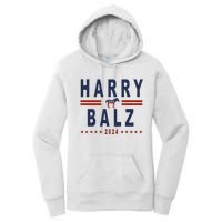 Funny Harris Walz 24 Harry Balz 2024 Meme Democratics Vote Women's Pullover Hoodie