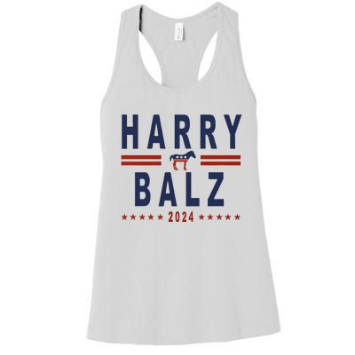 Funny Harris Walz 24 Harry Balz 2024 Meme Democratics Vote Women's Racerback Tank