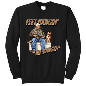 Feet Hangin We Bangin Trump Duck Hunting Sweatshirt