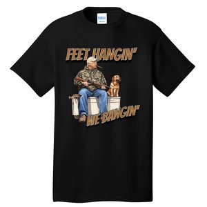 Feet Hangin We Bangin Trump Duck Hunting Tall T-Shirt