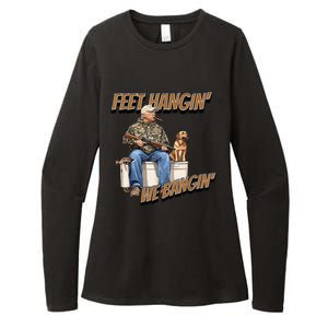 Feet Hangin We Bangin Trump Duck Hunting Womens CVC Long Sleeve Shirt