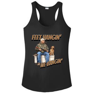 Feet Hangin We Bangin Trump Duck Hunting Ladies PosiCharge Competitor Racerback Tank