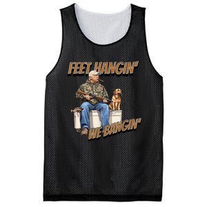 Feet Hangin We Bangin Trump Duck Hunting Mesh Reversible Basketball Jersey Tank