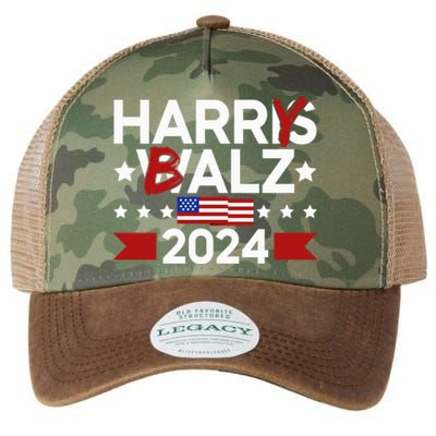 Funny Harris Walz 24 Harry Balz 2024 Meme Democratics Vote Legacy Tie Dye Trucker Hat