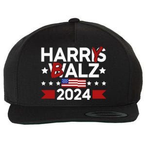 Funny Harris Walz 24 Harry Balz 2024 Meme Democratics Vote Wool Snapback Cap