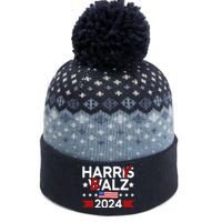 Funny Harris Walz 24 Harry Balz 2024 Meme Democratics Vote The Baniff Cuffed Pom Beanie