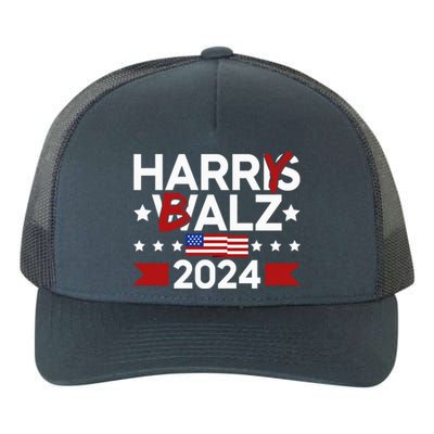 Funny Harris Walz 24 Harry Balz 2024 Meme Democratics Vote Yupoong Adult 5-Panel Trucker Hat