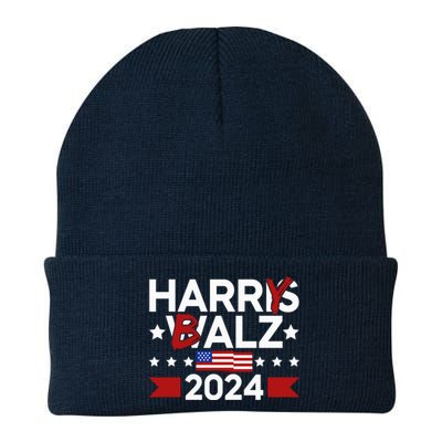 Funny Harris Walz 24 Harry Balz 2024 Meme Democratics Vote Knit Cap Winter Beanie