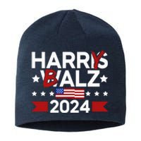 Funny Harris Walz 24 Harry Balz 2024 Meme Democratics Vote Sustainable Beanie