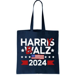 Funny Harris Walz 24 Harry Balz 2024 Meme Democratics Vote Tote Bag