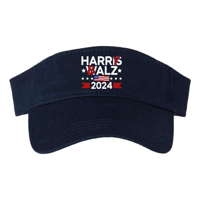 Funny Harris Walz 24 Harry Balz 2024 Meme Democratics Vote Valucap Bio-Washed Visor