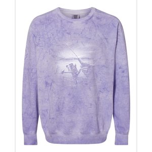 Fishing Hand With Reel Monochromatic Colorblast Crewneck Sweatshirt