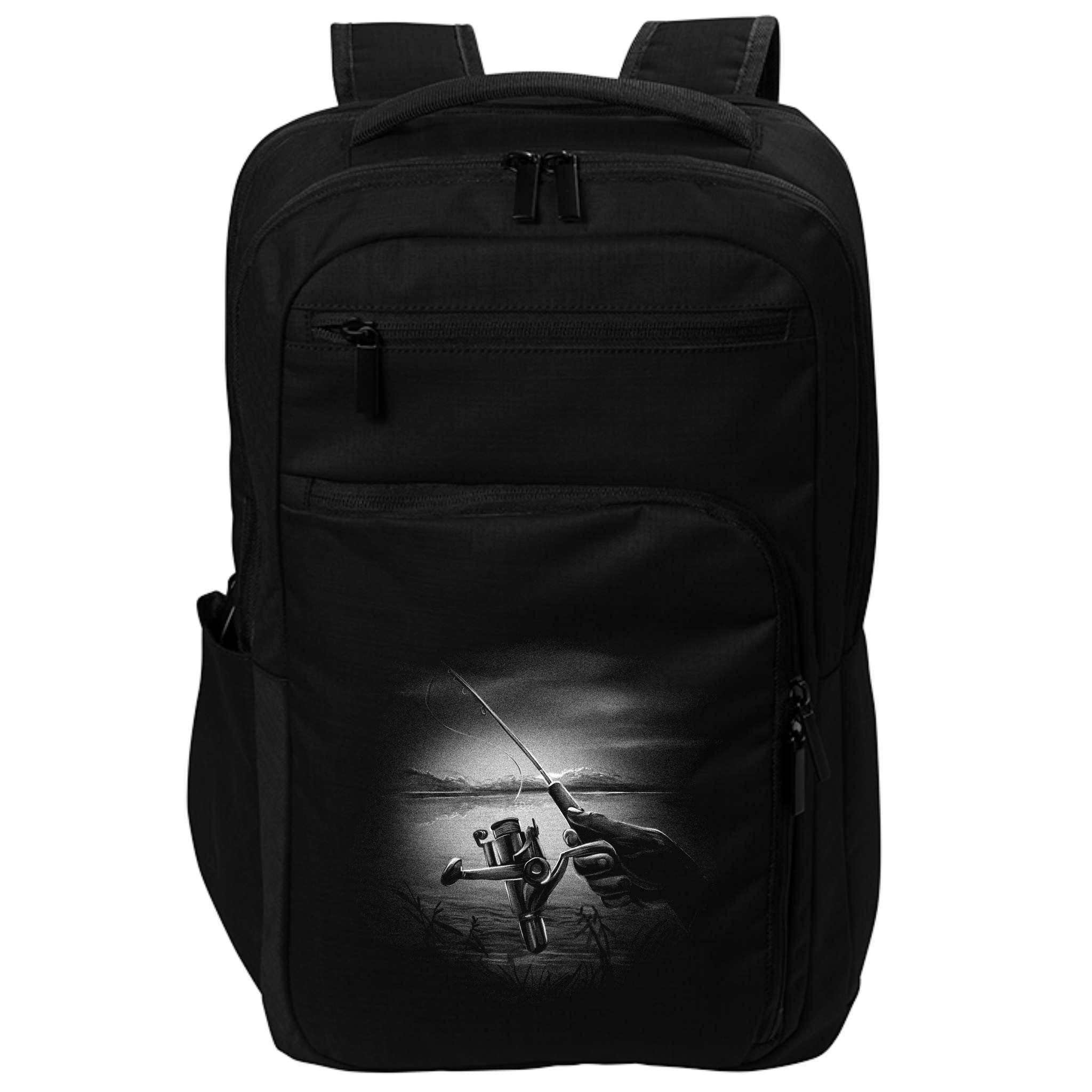 Fishing Hand With Reel Monochromatic Impact Tech Backpack