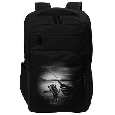 Fishing Hand With Reel Monochromatic Impact Tech Backpack