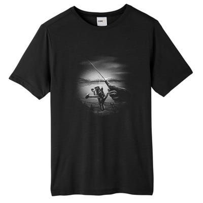 Fishing Hand With Reel Monochromatic Tall Fusion ChromaSoft Performance T-Shirt