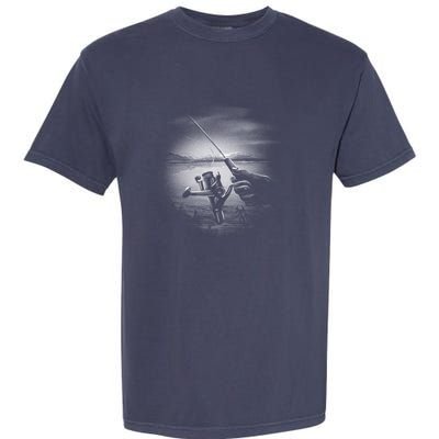 Fishing Hand With Reel Monochromatic Garment-Dyed Heavyweight T-Shirt