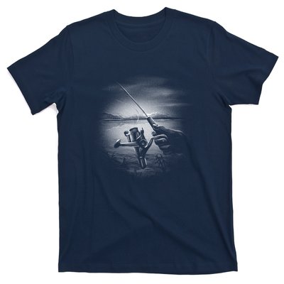 Fishing Hand With Reel Monochromatic T-Shirt