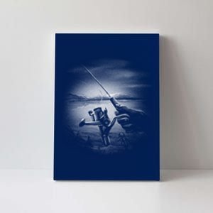 Fishing Hand With Reel Monochromatic Canvas