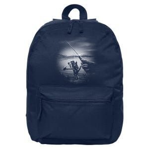 Fishing Hand With Reel Monochromatic 16 in Basic Backpack