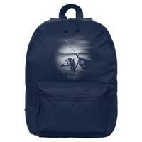 Fishing Hand With Reel Monochromatic 16 in Basic Backpack