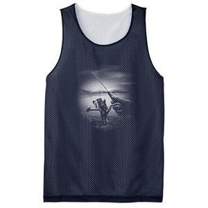 Fishing Hand With Reel Monochromatic Mesh Reversible Basketball Jersey Tank