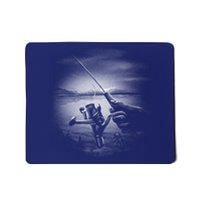 Fishing Hand With Reel Monochromatic Mousepad