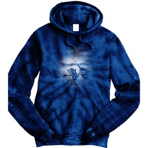 Fishing Hand With Reel Monochromatic Tie Dye Hoodie