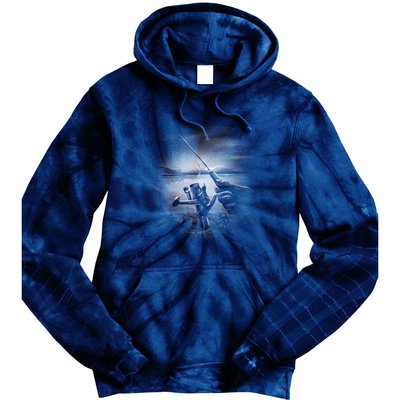 Fishing Hand With Reel Monochromatic Tie Dye Hoodie