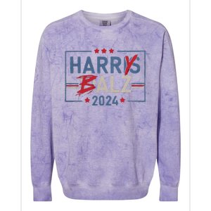 Funny Harris Walz 24 Harry Balz 2024 Colorblast Crewneck Sweatshirt