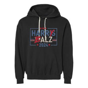 Funny Harris Walz 24 Harry Balz 2024 Garment-Dyed Fleece Hoodie