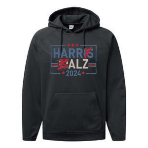 Funny Harris Walz 24 Harry Balz 2024 Performance Fleece Hoodie