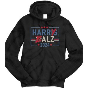 Funny Harris Walz 24 Harry Balz 2024 Tie Dye Hoodie