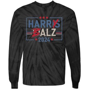 Funny Harris Walz 24 Harry Balz 2024 Tie-Dye Long Sleeve Shirt