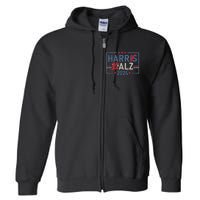 Funny Harris Walz 24 Harry Balz 2024 Full Zip Hoodie