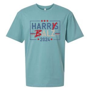 Funny Harris Walz 24 Harry Balz 2024 Sueded Cloud Jersey T-Shirt