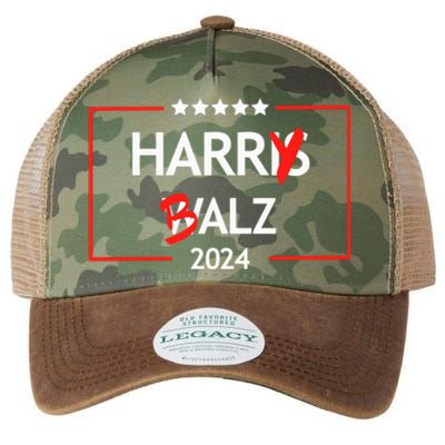 Funny Harris Walz 24 Harry Balz 2024 Meme Legacy Tie Dye Trucker Hat