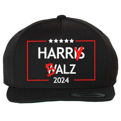 Funny Harris Walz 24 Harry Balz 2024 Meme Wool Snapback Cap