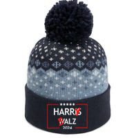 Funny Harris Walz 24 Harry Balz 2024 Meme The Baniff Cuffed Pom Beanie