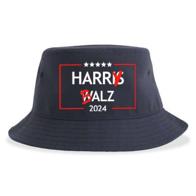 Funny Harris Walz 24 Harry Balz 2024 Meme Sustainable Bucket Hat