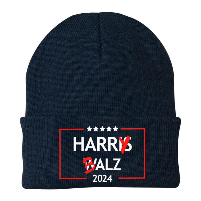 Funny Harris Walz 24 Harry Balz 2024 Meme Knit Cap Winter Beanie