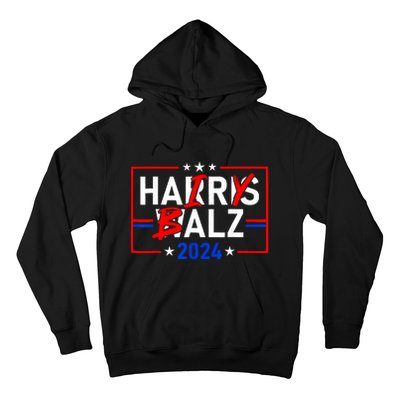 Funny Harris Walz 24 Hairy Balz 2024 Meme Democratics Vote Hoodie