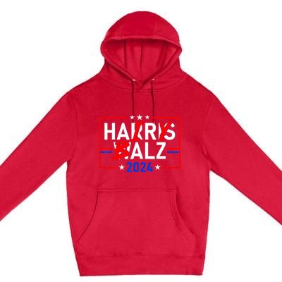 Funny Harris Walz 24 Hairy Balz 2024 Meme Democratics Vote Premium Pullover Hoodie