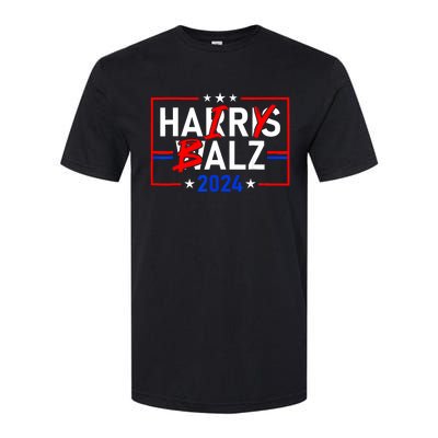 Funny Harris Walz 24 Hairy Balz 2024 Meme Democratics Vote Softstyle CVC T-Shirt