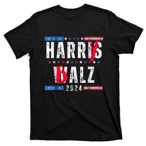 Funny Harris Walz 24 Harry Balz 2024 Meme Democratics Vote T-Shirt