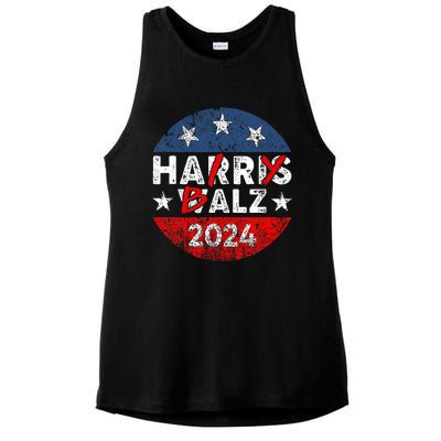 Funny Harris Walz 24 Hairy Balz 2024 Democratics Vote Ladies PosiCharge Tri-Blend Wicking Tank