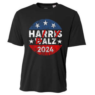 Funny Harris Walz 24 Hairy Balz 2024 Democratics Vote Cooling Performance Crew T-Shirt