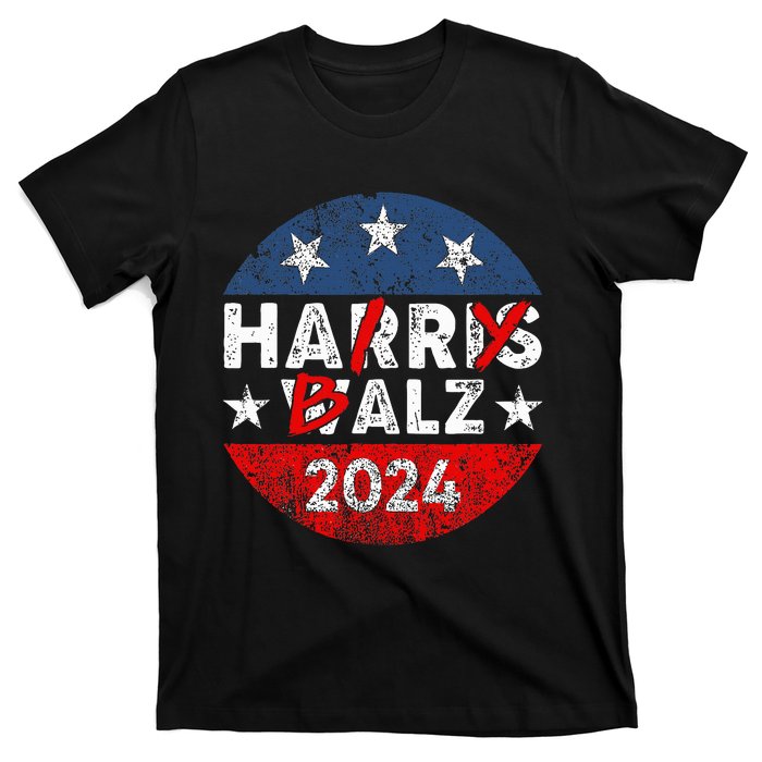 Funny Harris Walz 24 Hairy Balz 2024 Democratics Vote T-Shirt