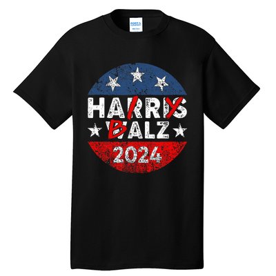 Funny Harris Walz 24 Hairy Balz 2024 Democratics Vote Tall T-Shirt