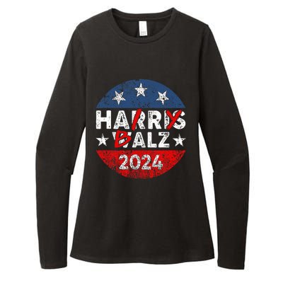 Funny Harris Walz 24 Hairy Balz 2024 Democratics Vote Womens CVC Long Sleeve Shirt